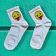 Високі шкарпетки з принтом смайли з язиком 36-42, фото 2