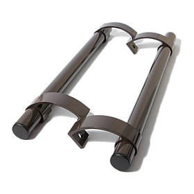 Ручка дверна офісна пряма 500 мм коричнева