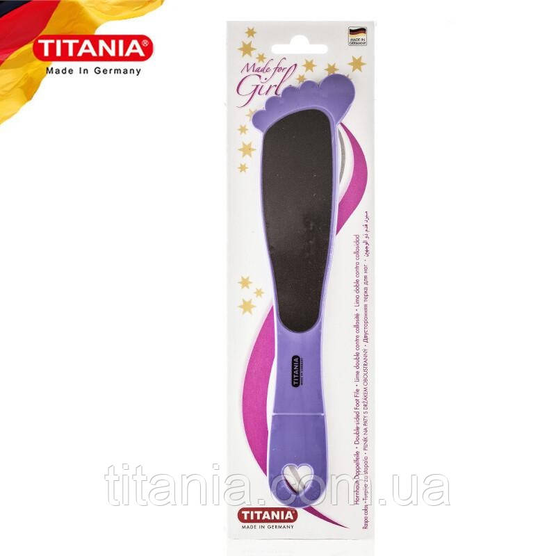 OUTLET Педикюрна двостороння тертка форми у формі ніжки TITANIA art.3028 GIRL