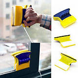 Магнітна щітка для миття вікон двостороння Glass Wiper, фото 6
