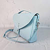 Сумка жіноча "Дороті" натуральна шкіра, небесно-блакитна матова, фото 2