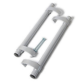 Ручка дверна офісна пряма 500 мм сіра