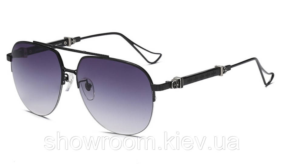 Сонцезахисні чоловічі окуляри Chrome Hearts KLX118 black