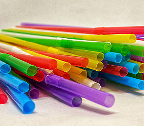 Трубочка з коліном 5мм. 21см.200шт Мікс