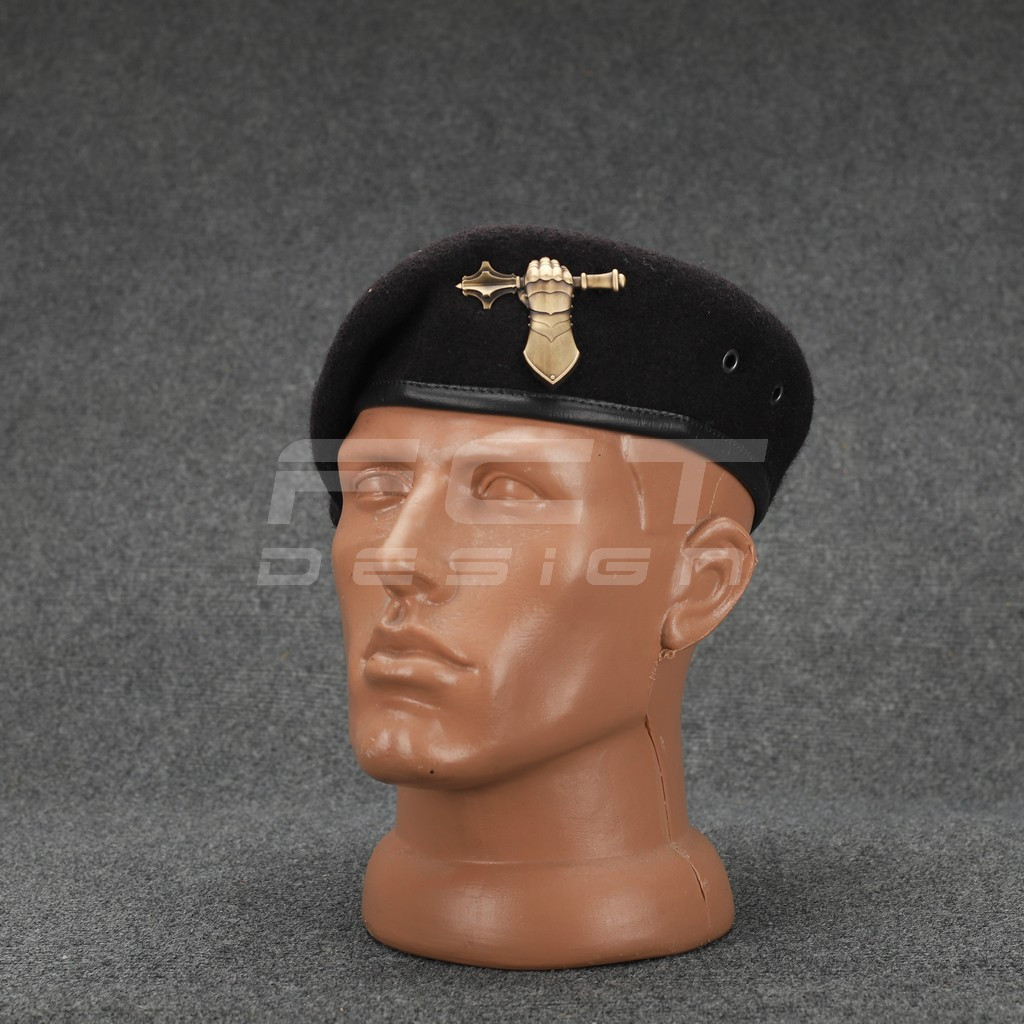 Берет ЗСУ Танкових військ Крапля чорний в зборі, фото 1