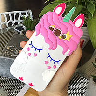 Чехол 3D Toy для Samsung Galaxy J1 2016 / J120 бампер резиновый Единорог White
