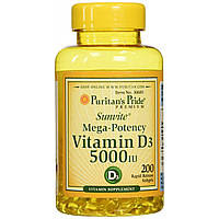 Витамин Д3 Vitamin D3 Puritan's Pride 5000 МЕ 200 капс