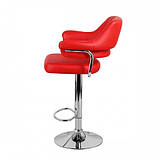 Стілець барний із підлокітниками Джеф JEFF червона екошкіра, фото 3