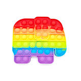 Поп ит слоник райдужний Іграшка анти стрес Pop It кольоровий, фото 2