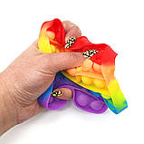 Поп ит слоник райдужний Іграшка анти стрес Pop It кольоровий, фото 5