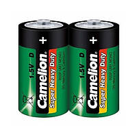 Батарейка CAMELION R20 D shrink 2 green