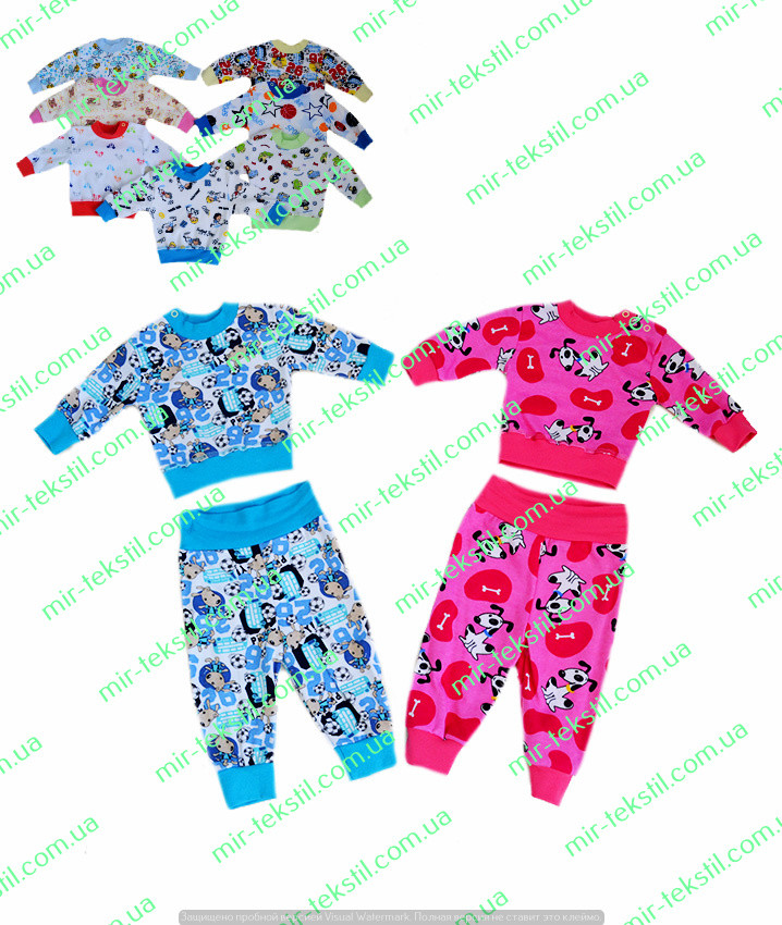 Ясельна трикотажна піжама, бавовняний домашній костюм для новонароджених