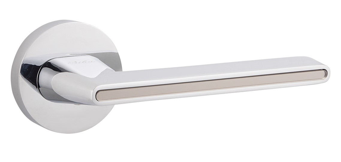 Дверна ручка Siba Line хром/сірий, фото 1