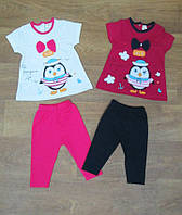 Летний костюм для девочки турецкий,турецкий детский трикотаж,детская одежда из Турции,интернет магазин,коттон