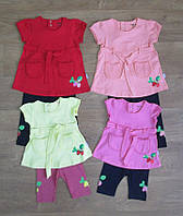 Дитячий костюм літній на дівчинку туніка + лосини стрейч Туреччина