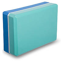 Блок для йоги двухцветный кирпич для йоги Zelart 1713 Mint-Blue
