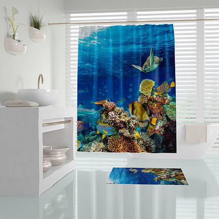 Штора для ванної Aquarium Tropichome 180*200 см, фото 1