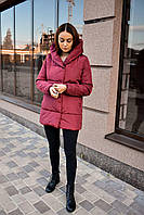Женская бордовая куртка Еврозима