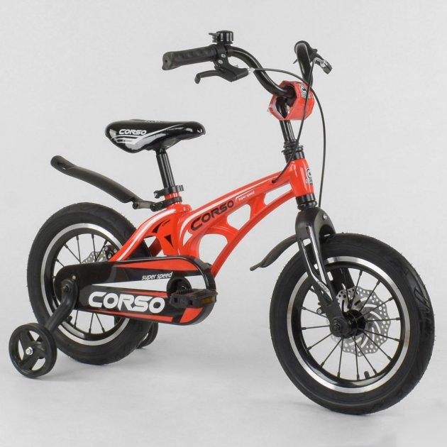 Велосипед детский Corso 14 дюймов красный (MG14S615) - фото 1 - id-p1411401846