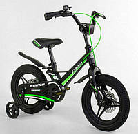 Велосипед детский Corso 14 дюймов черный-салатовый (CRSMG03053)