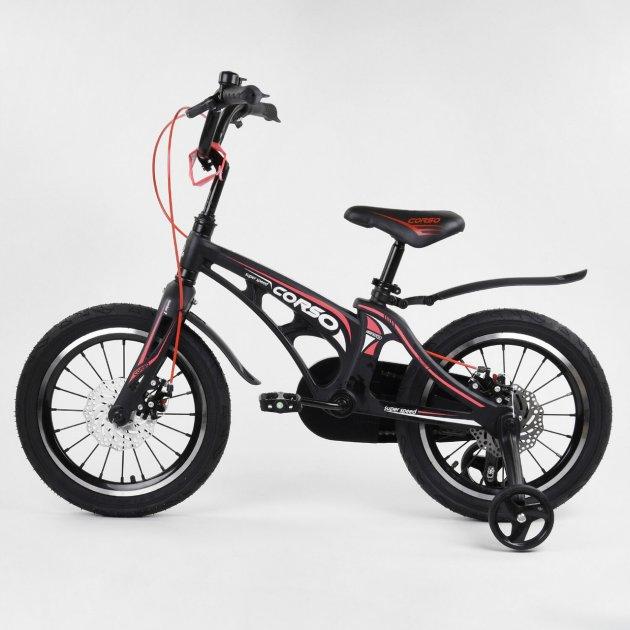 Велосипед детский Corso 16 дюймов черный-красный (CRSMG16414) - фото 2 - id-p1411401857