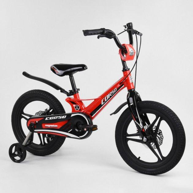 Велосипед детский Corso 16 дюймов красный-черный (CRSMG16536) - фото 1 - id-p1411401860