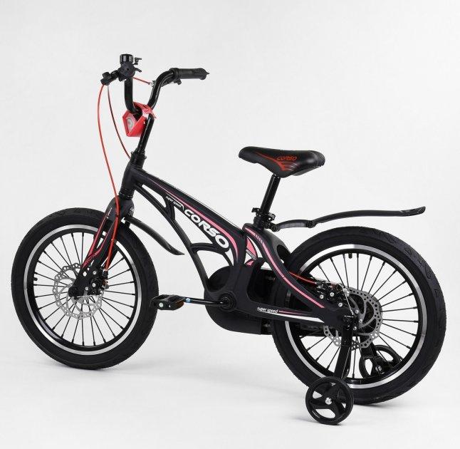 Велосипед детский Corso 18 дюймов черный-розовый (CRSMG18939) - фото 3 - id-p1411401866