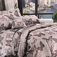 "бабочки" Бязевый комплект постельного белья двуспальный размер 180*210 см от производителя