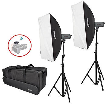 3000 Вт Набір постійного світла Visico LED-150T Softbox Kit