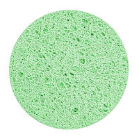 Спонж для умывания круглый, зеленый 7см