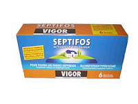 Средство для выгребных ям и септиков, бактерии для очистных сооружений в пакетиках 216 г (6 шт.), SEPTIFOS