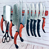 Набір ножів кухонних Contour Pro Knives Контур про + магнітна рейка 10 предметів Original, фото 3