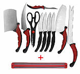 Набір ножів кухонних Contour Pro Knives Контур про + магнітна рейка 10 предметів Original, фото 8