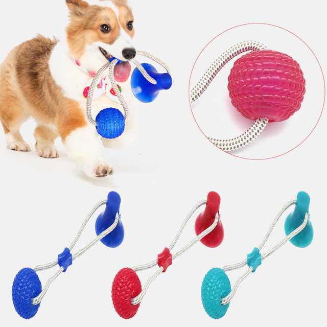 Іграшка для собак Woof Glider канат на присоску з м'ячиком, фото 1