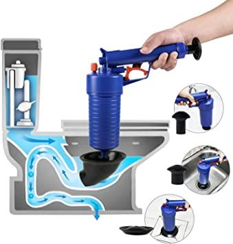 Вантуз-пістолет Toilet dredge GUN BLUE ⁇ Пневматичний вантуз, очисник каналізації високого тиску