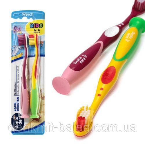 Зубна щітка для дітей 0-6 років Dontodent Kids 2 шт.