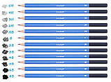 Набір графітних олівців YOVER 12 штук твердість 8В-5Н, фото 4