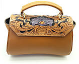 Сумка шкіряна Silver Taurus 7326 "Мішель" ручної роботи., фото 5