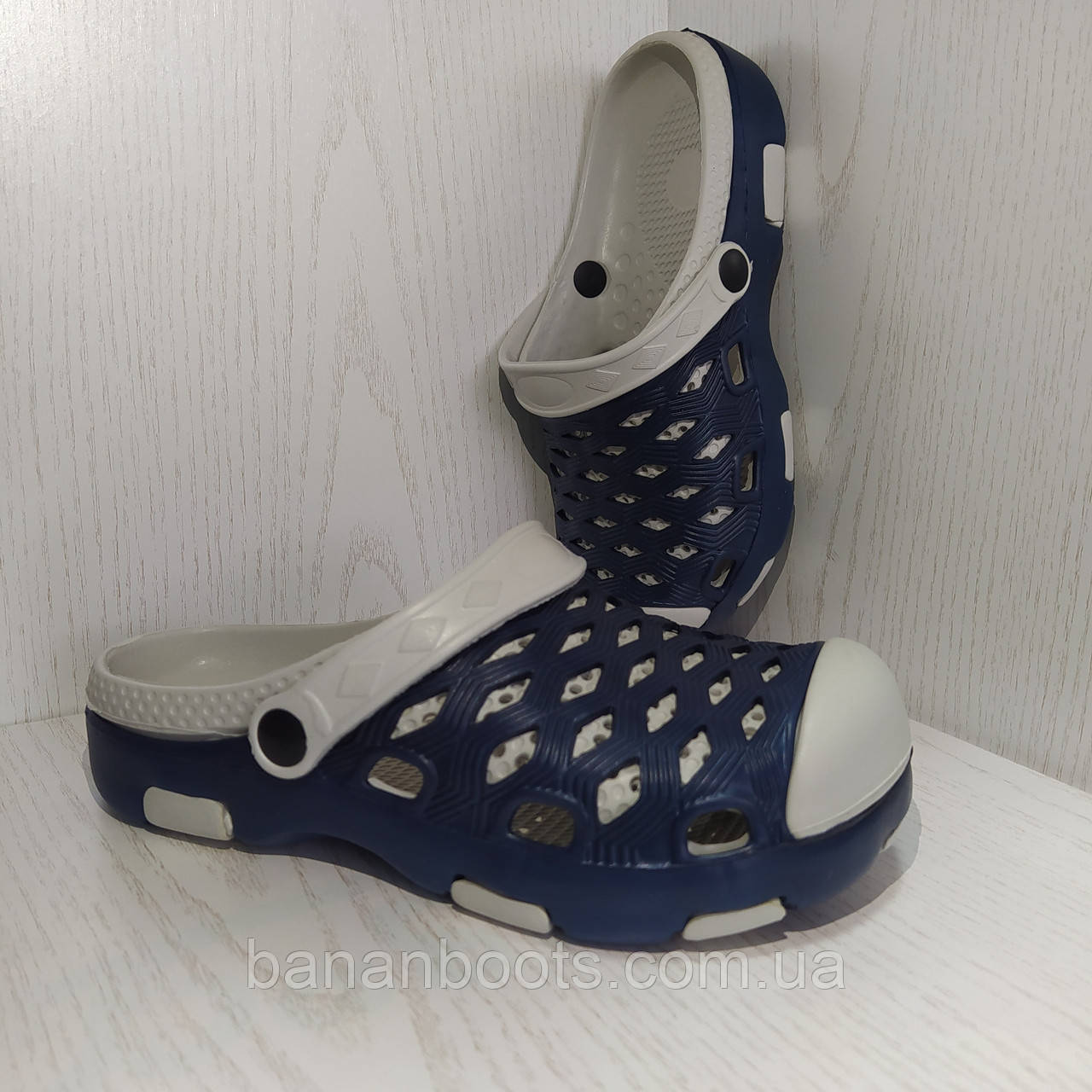 Крокси,сабо підліткові літні сіро-сині для хлопчика 34/35р.