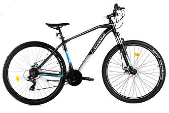 Горный алюминиевый велосипед Crosser Jazz 29" рама 19" комплектация Shimano,быстрый съем колес голубой
