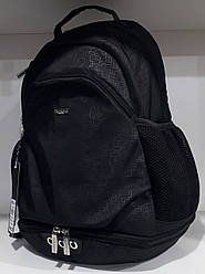 Рюкзак шкільний чорний ортопедичний модний хлопчику на два відділення зі щільною спинкою Dolly 382 37х44х25 см