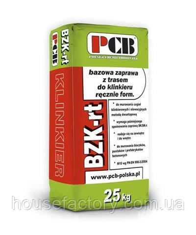 Кладочный раствор Базовый для кирпича ручной формовки с трасом PCB BZK-r 25 кг, фото 1