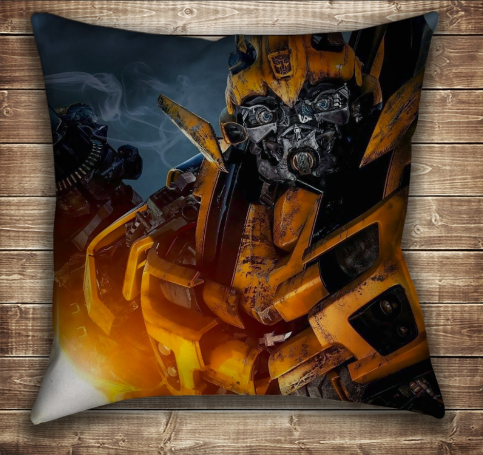 Наволочка (Подушка) 40х40  з принтом на тему: Бамблбі. Трансформери 2, фото 1