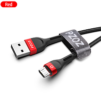 Кабель MicroUsb PZOZ 2m Black/Red