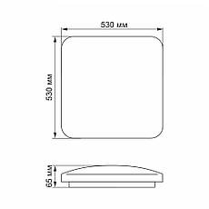 LED світильник смарт з пультом квадратний 72W 2800-6000 білий VIDEX VL-CLSS-72, фото 2