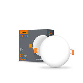 Світильник LED 9W безрамковий круглий врізний VIDEX 4100K білий VL-DLFR-094, фото 2