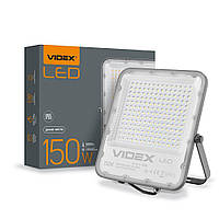 LED прожектор 150W 5000K VIDEX PREMIUM уличный серый VL-F2-1505G