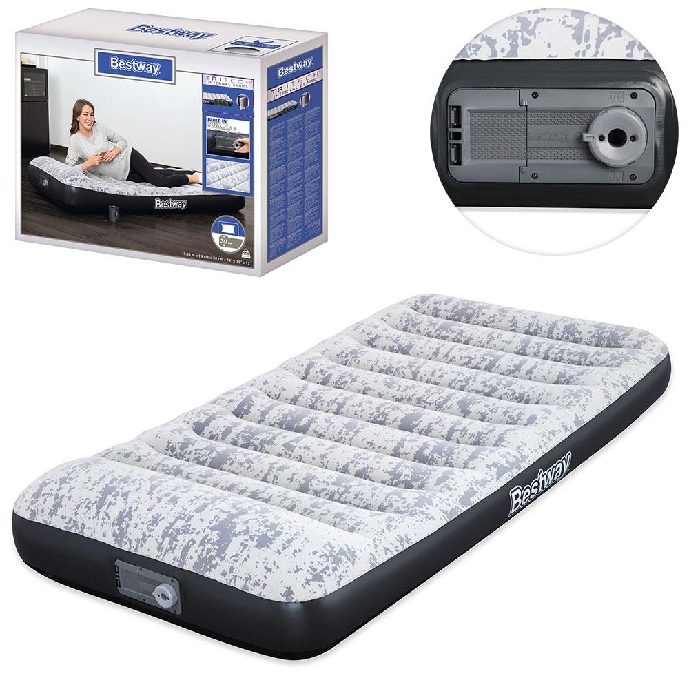 Матрац Bestway 67834 туристичний 188 х 99 х 30 см з вбудованим насосом