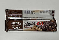Вафлі шоколадні Fiesta Wafelek XXL (кавовий смак), 50g. Польща