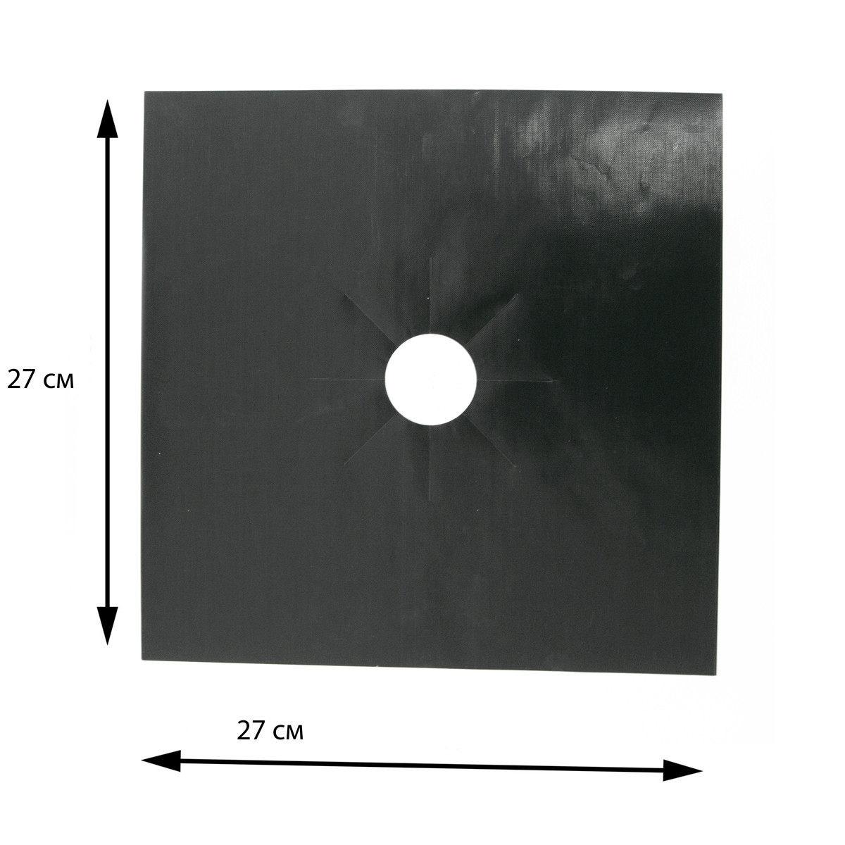 Черная накладка на газовую плиту (27х27см) антипригарный коврик на плиту многоразовые защитные накладки(ST), фото 3